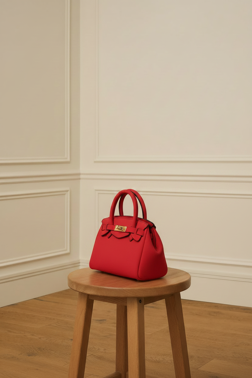 Bolso rojo pequeño - lateral