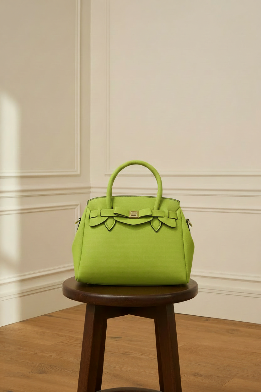 Bolso rojo vivo - trasera