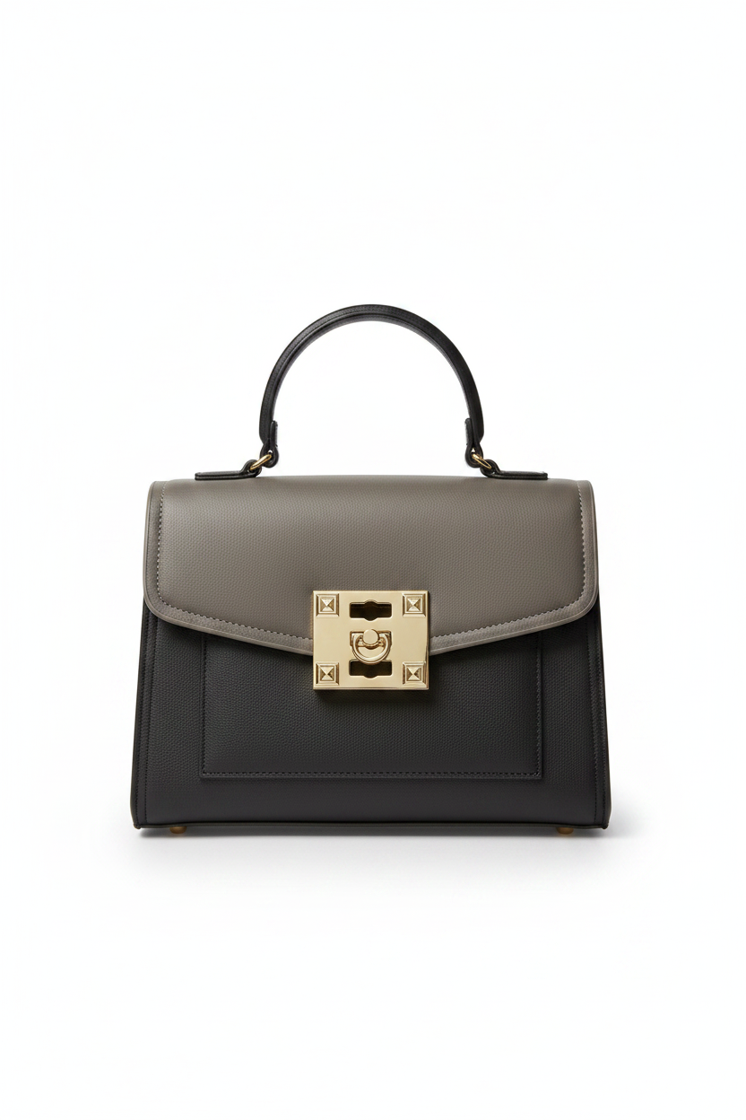 Bolso taupe frontal