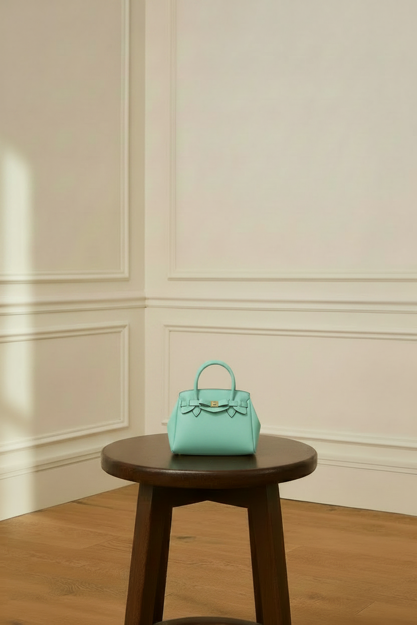 Bolso turquesa micro mini - taburete