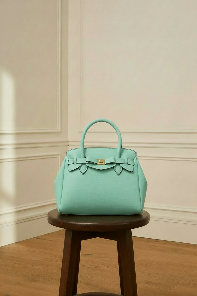 Bolso turquesa mini - frontal
