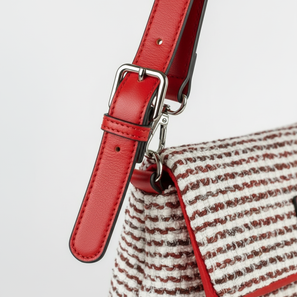 Bolso tweed detalle naranja