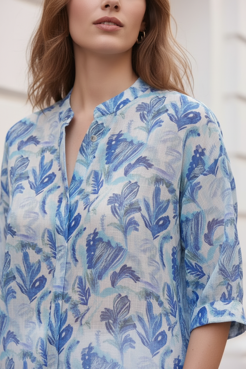 Camisa azul - detalle