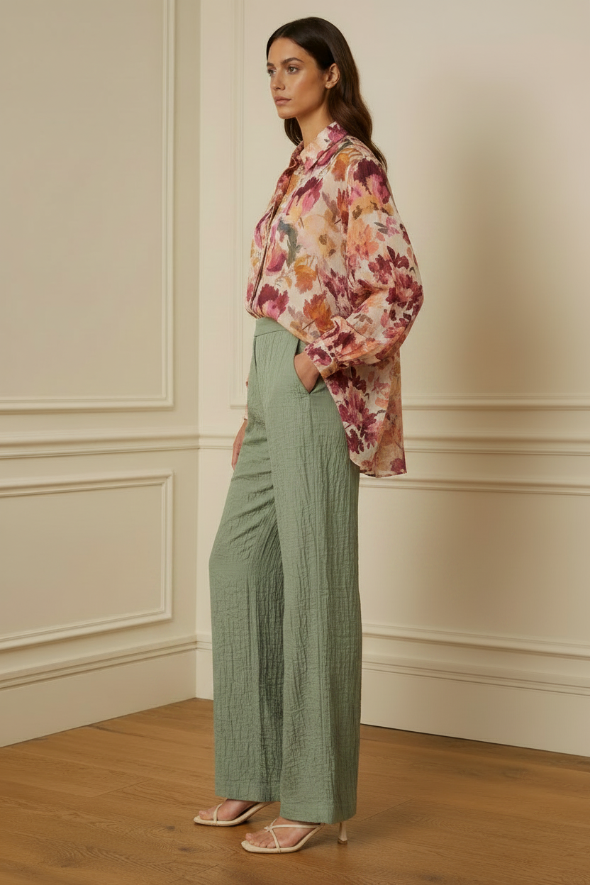 Camisa floral — lateral