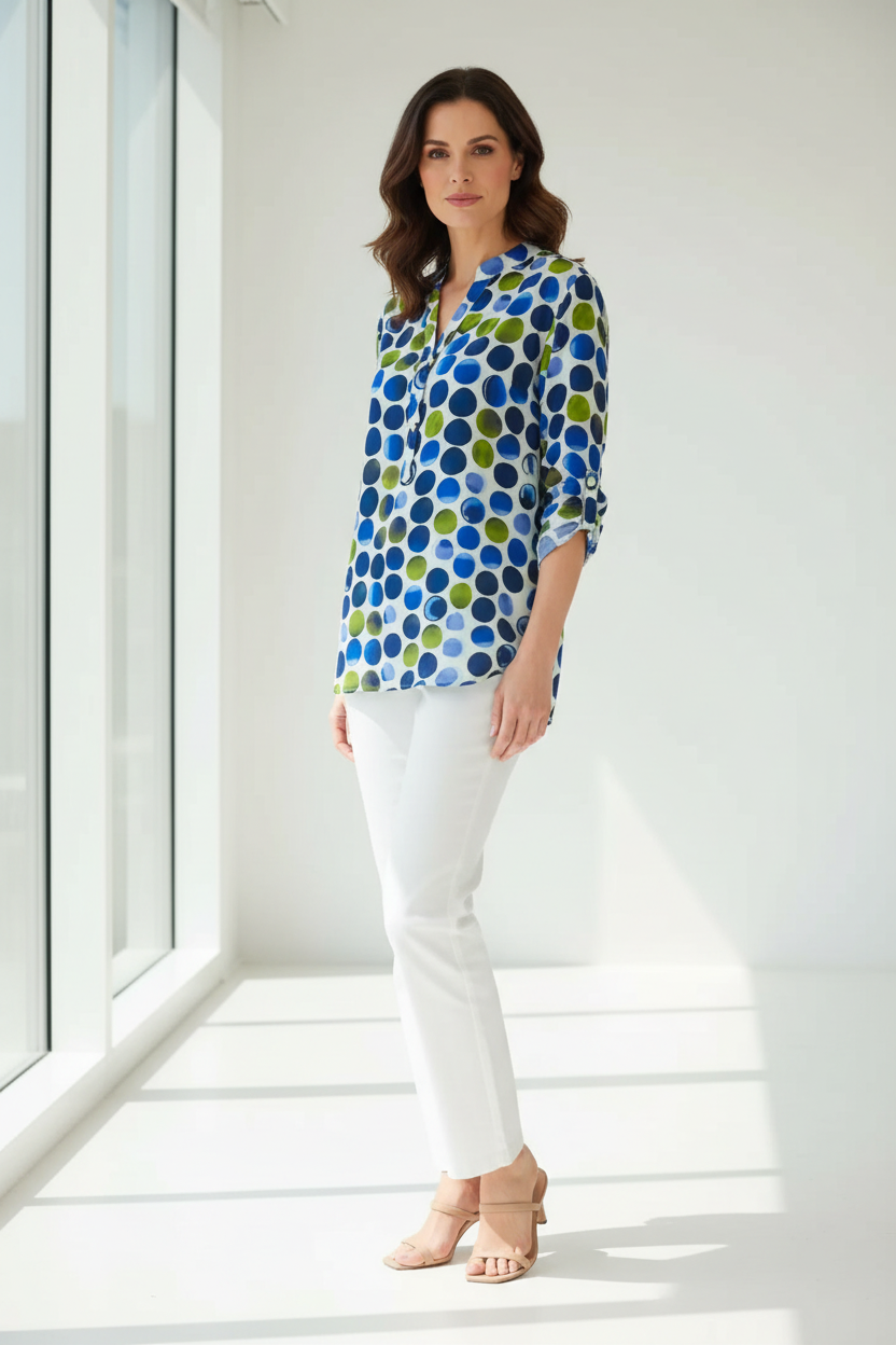 Camisa lunares 3/4