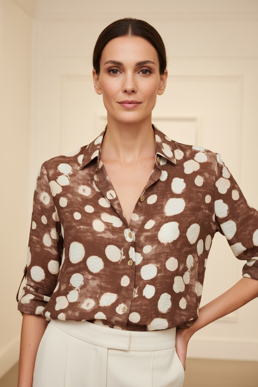 Camisa lunares - plano corto