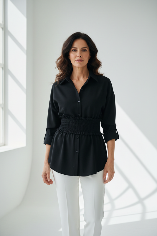 Camisa negro - color real