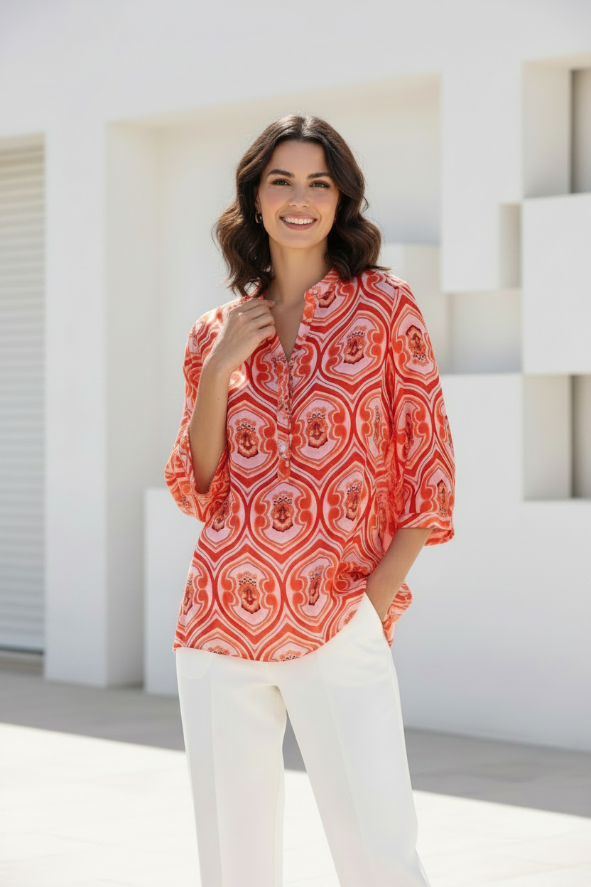 Camisa roja - 3/4 frontal
