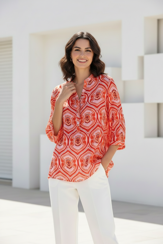 Camisa roja - 3/4 frontal