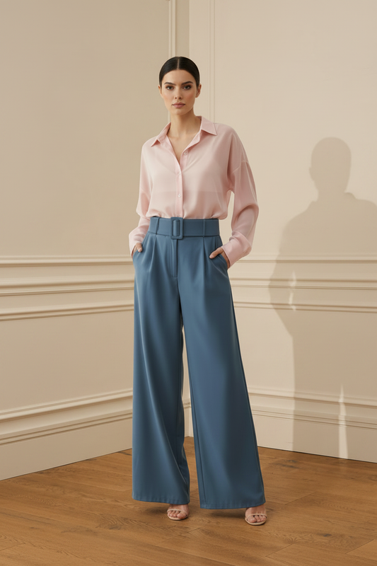 Camisa rosa empolvado en habitación esquina