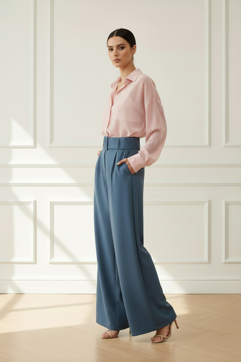Camisa rosa - vista lateral