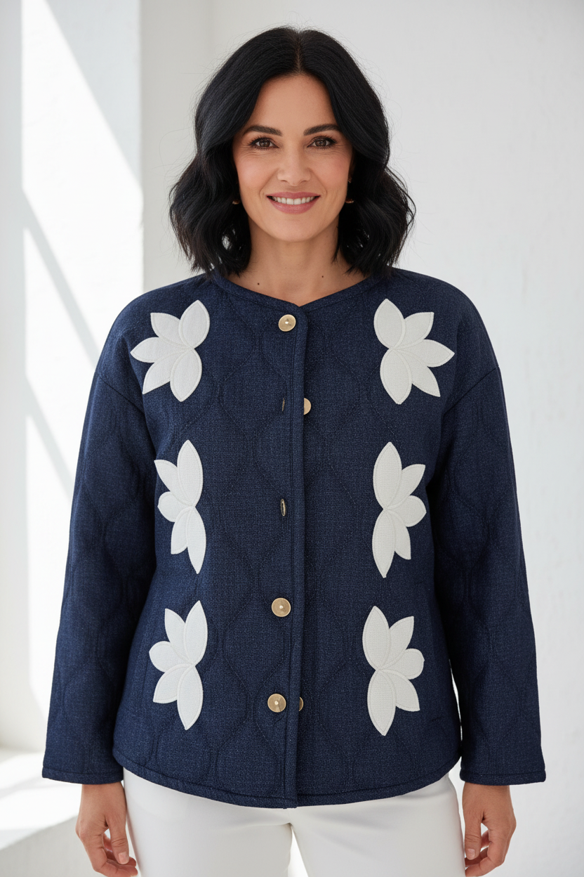 Chaqueta azul marino - detalle