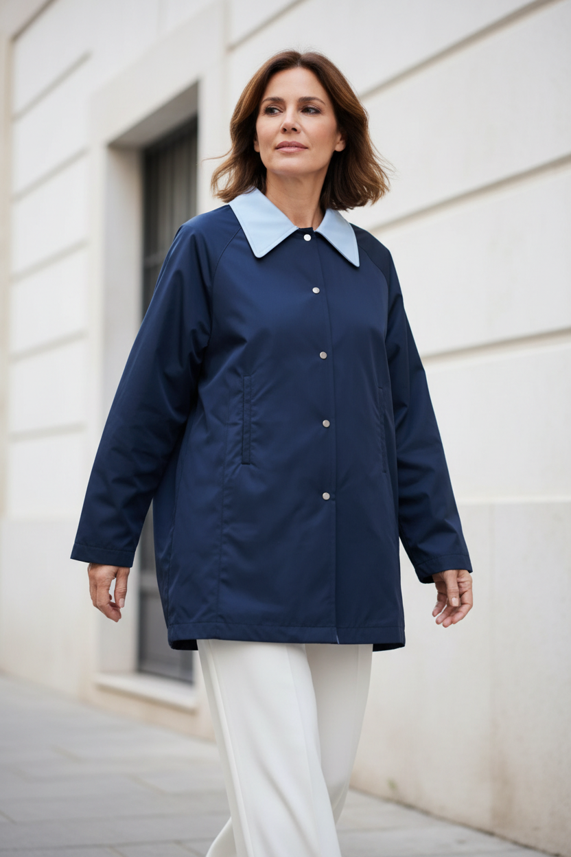 Chaqueta azul marino - Movimiento natural