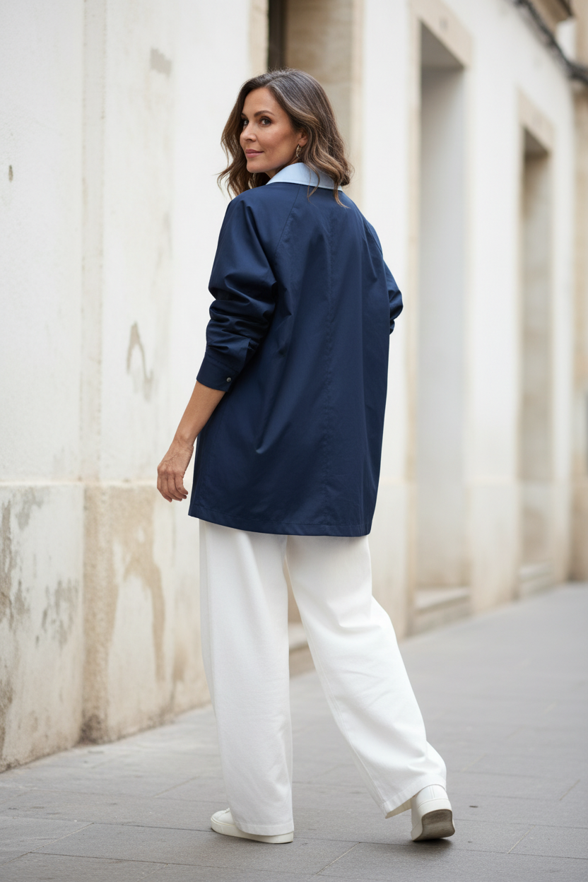 Chaqueta azul marino - Vista trasera