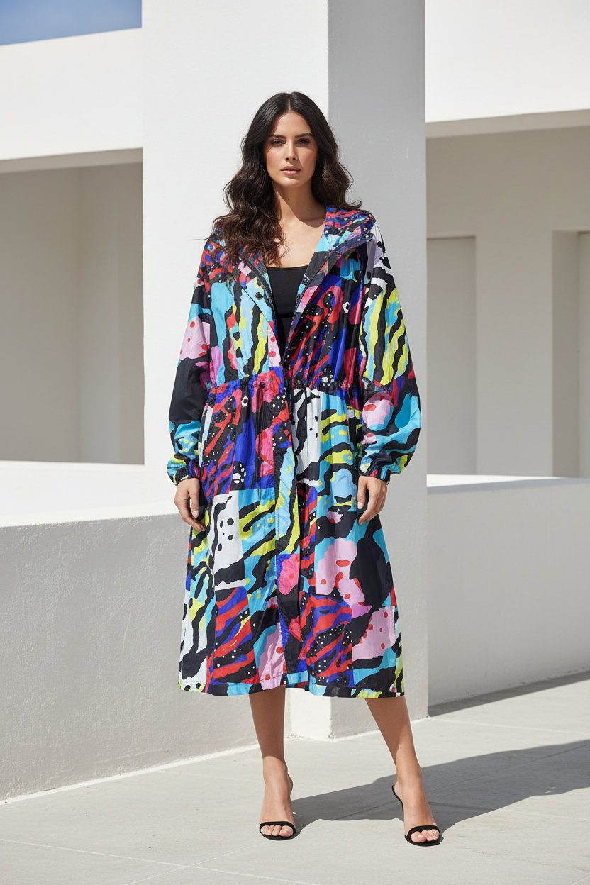 Chubasquero multicolor en modelo española