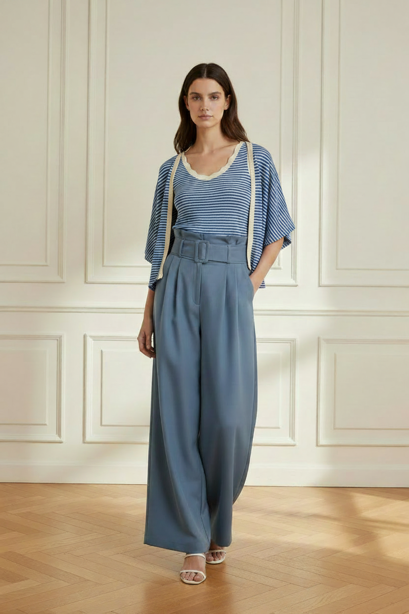 Conjunto azul con chaqueta