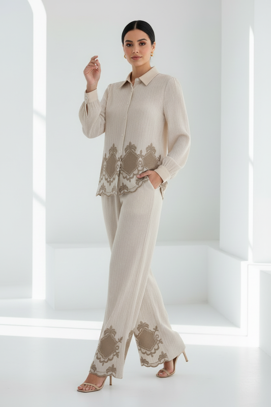 Conjunto beige - posición alternativa