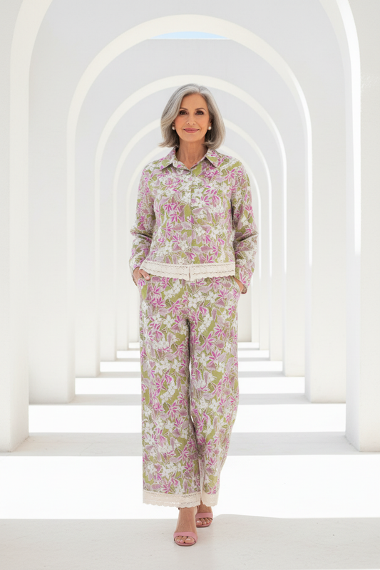 Conjunto floral correcto modelo mayor