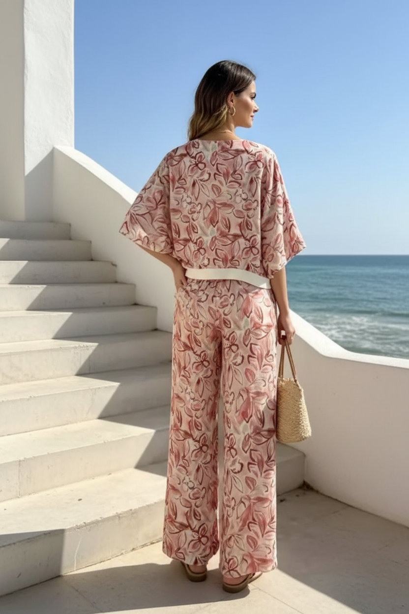 Conjunto floral - vista trasera