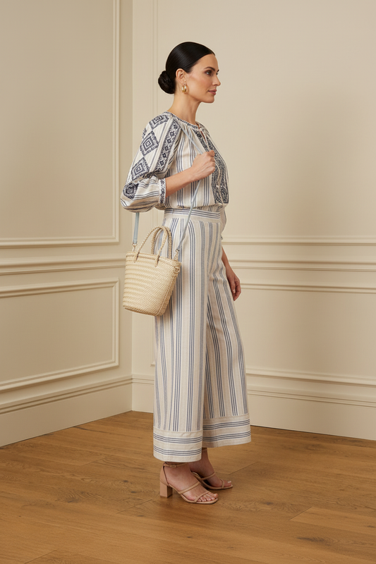 Conjunto folk rayas - lateral