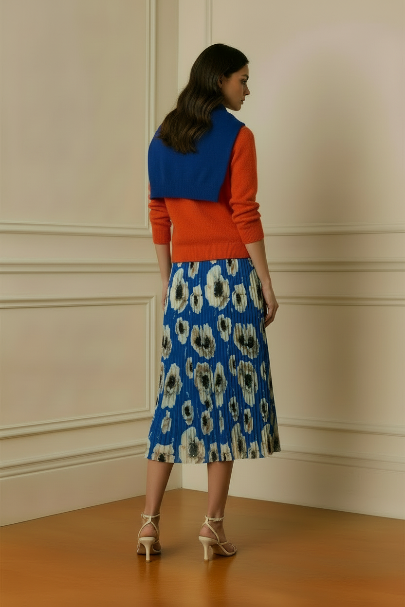 Conjunto naranja azul espalda