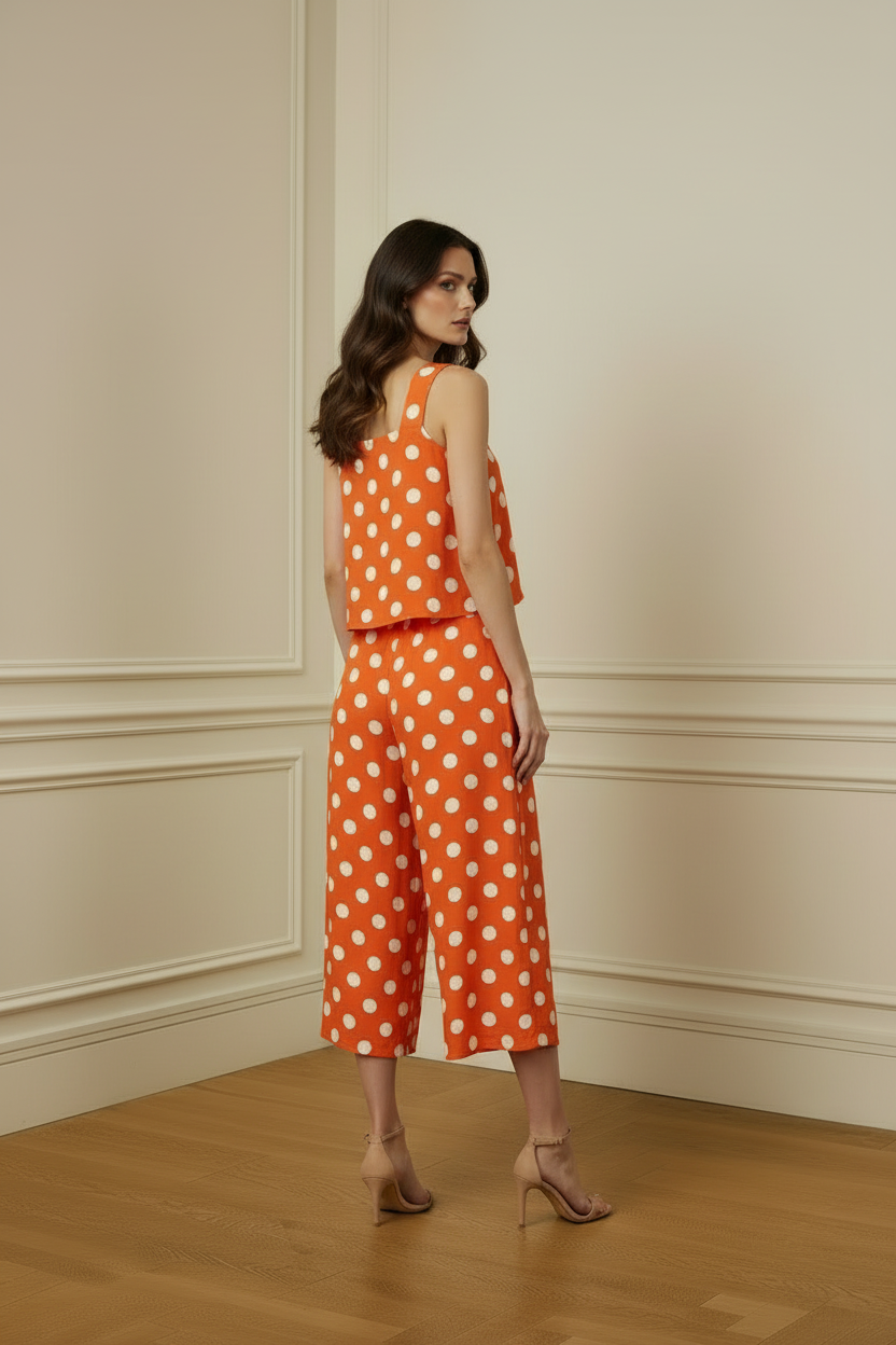 Conjunto naranja vista trasera