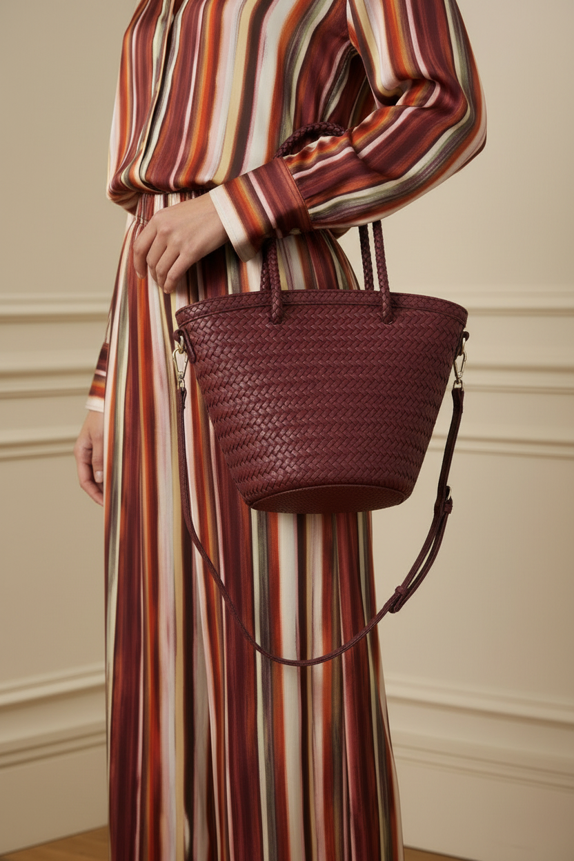 Conjunto rayas con bolso cruzado - detalle