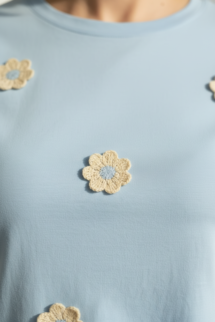 Detalle bordado flores