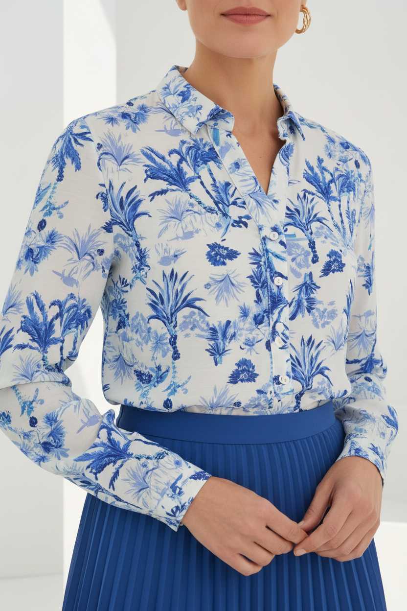 Detalle camisa con modelo