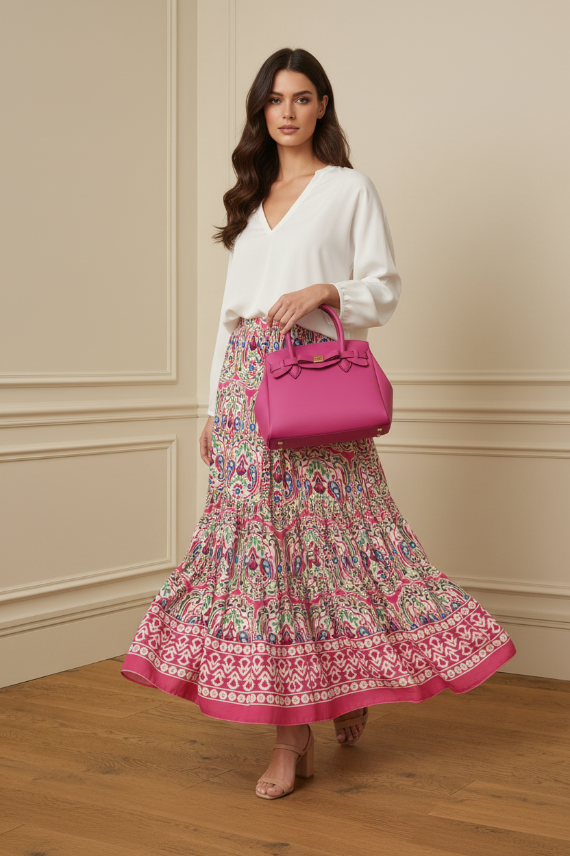 Falda Midi Paisley