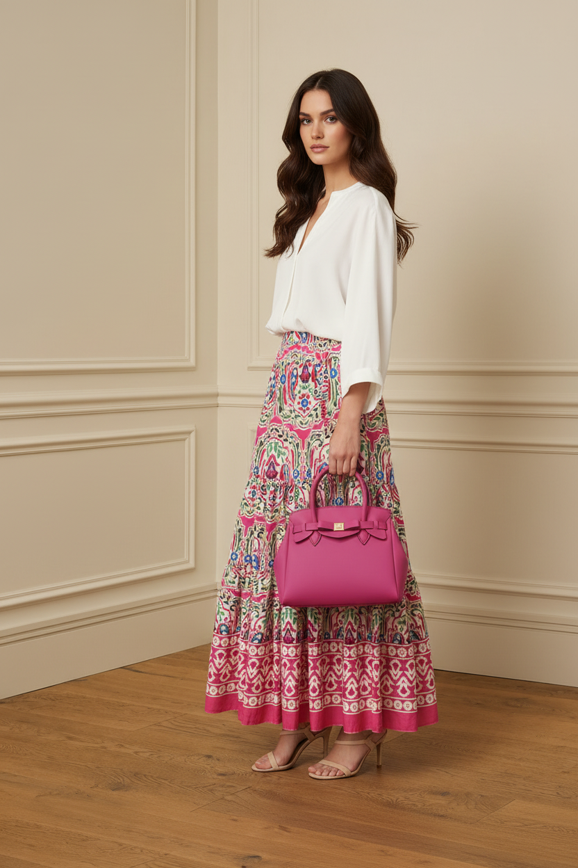 Falda Midi Paisley
