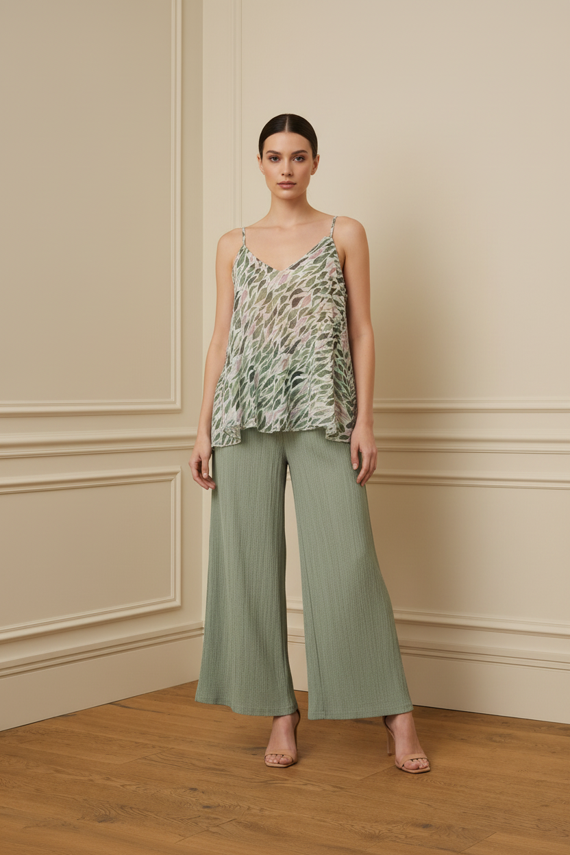 Frontal top tirantes + palazzo verde