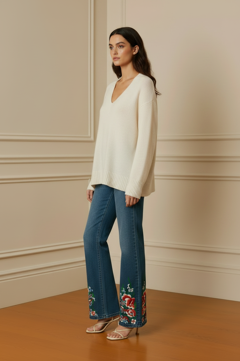 Jersey crema - tres cuartos