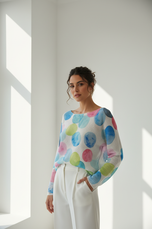 Jersey punto calado fit regular - modelo editorial