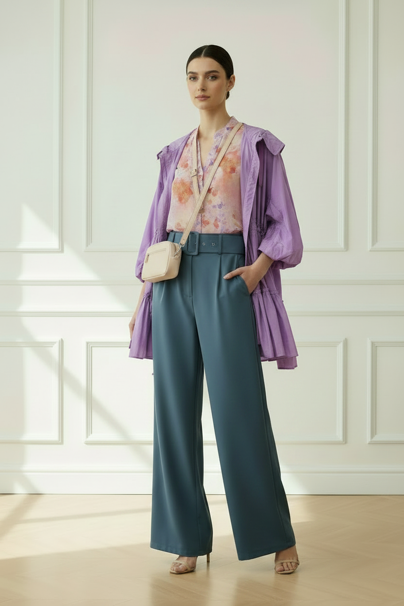 Lateral - look completo con bolso