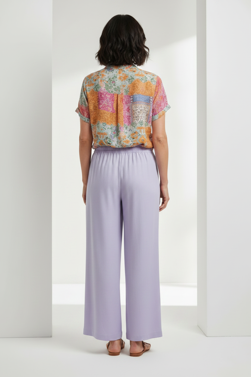 Look patchwork lila - vista trasera