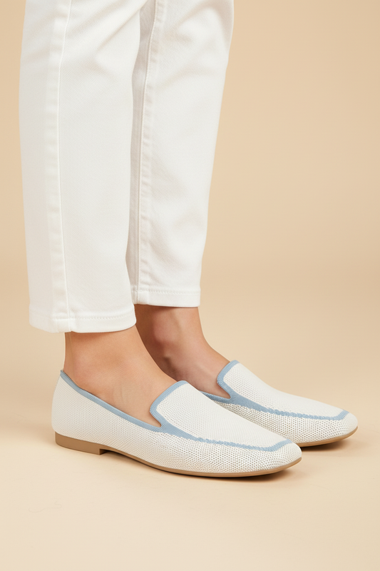 Mocasines blancos - Vista lateral detalle