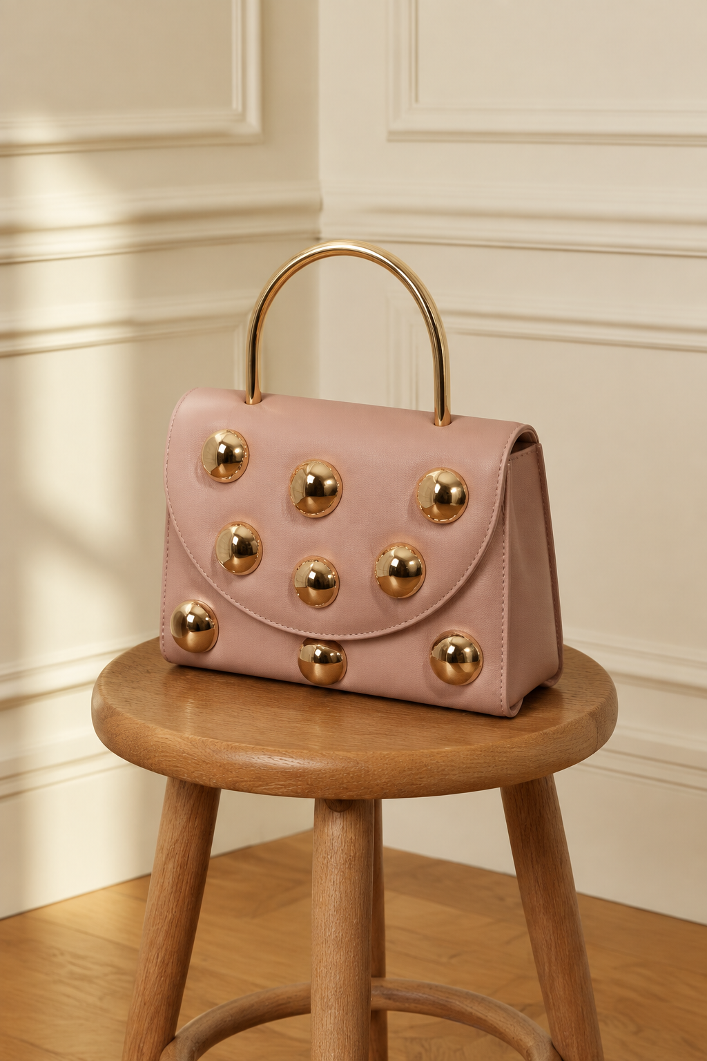 Nueva vista del bolso rosa