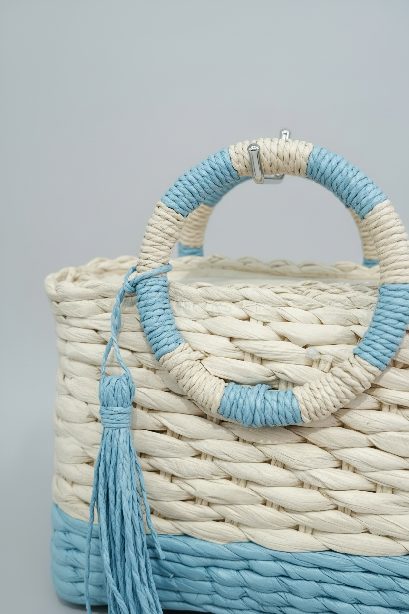 Paja azul detalle