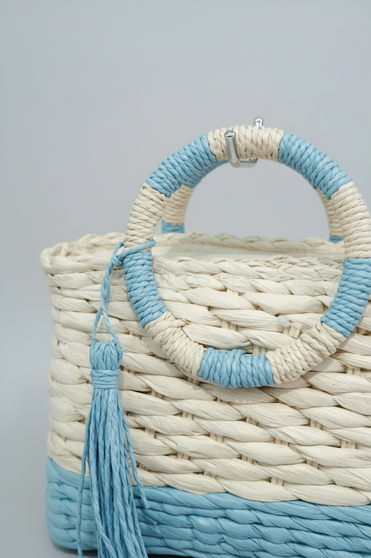 Paja azul detalle