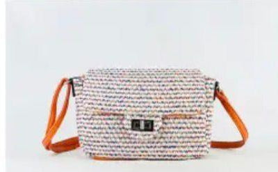 Bolso pequeño textil y naranja