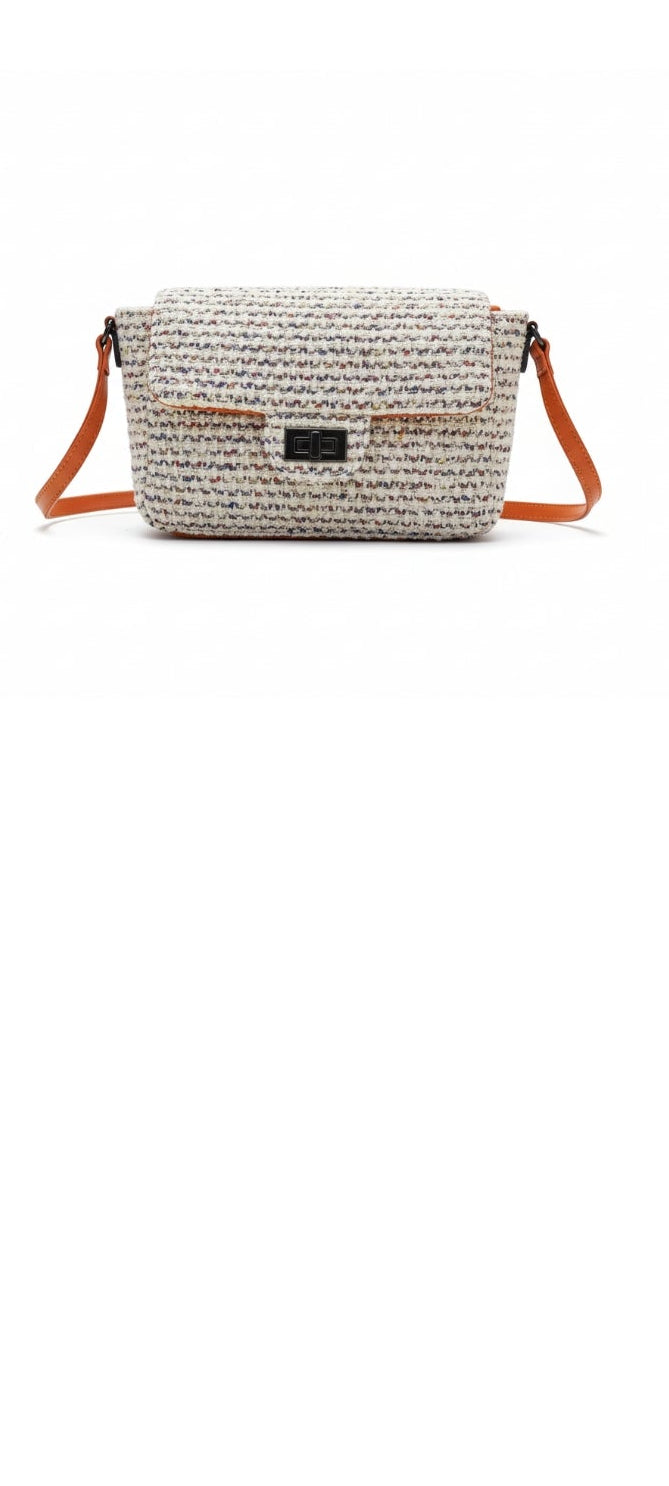 Bolso pequeño textil y naranja