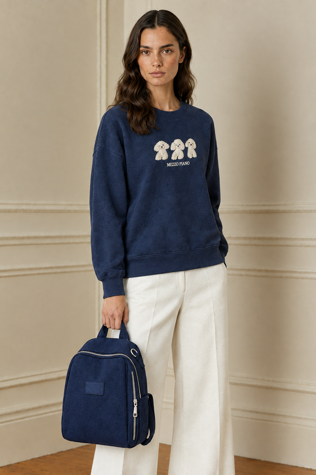 Sudadera de perritos, plano tres cuartos