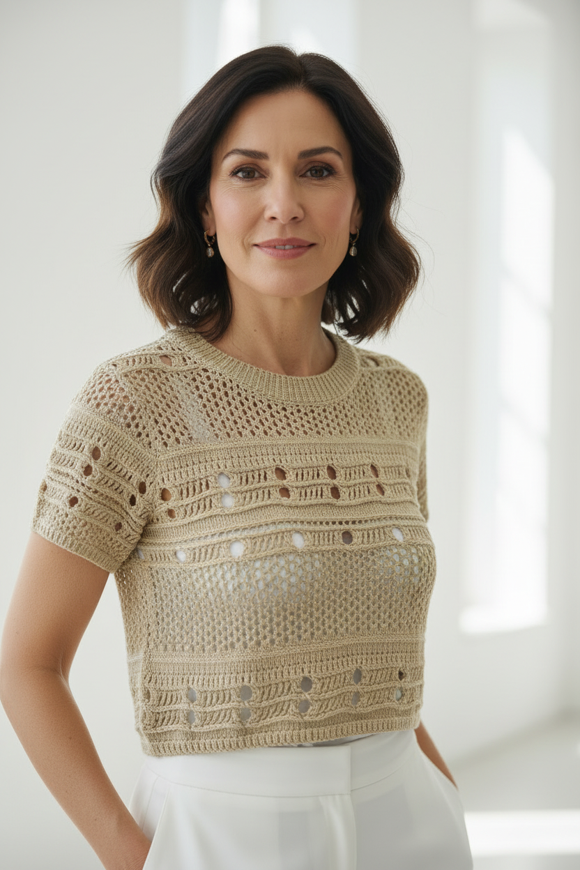 Top crochet - detalle textura