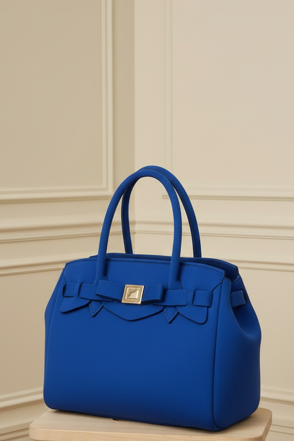 Bolso Birkin en neopreno azul klein grande