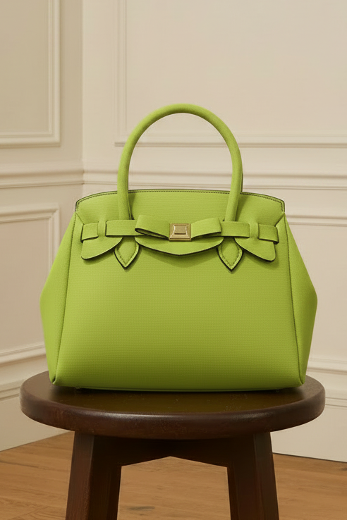 Bolso Birkin en neopreno verde pistacho grande