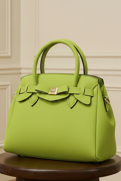 Bolso Birkin en neopreno verde pistacho grande