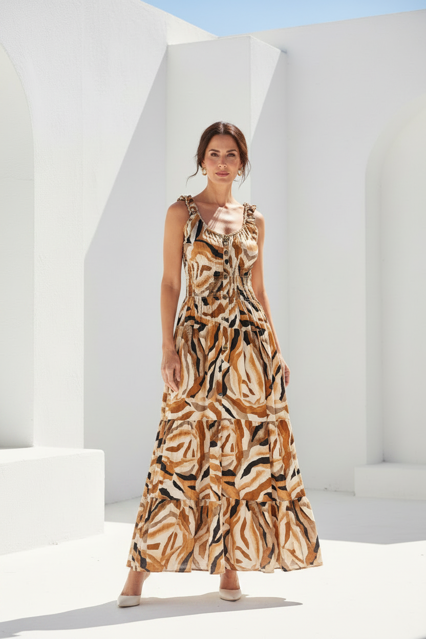 Vestido animal print - lateral