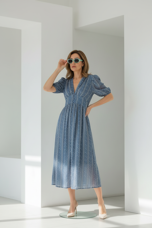 Vestido azul - misma composición