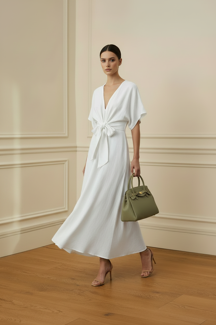 Vestido blanco - caminando